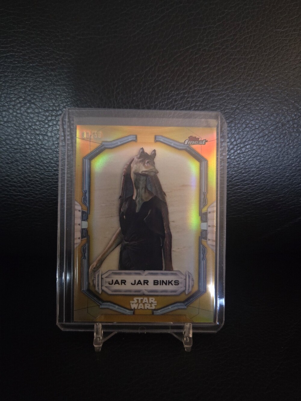 Topps Star Wars Finest Jar Jar Binks Gold Refractor Limited #13/50 Trading Card